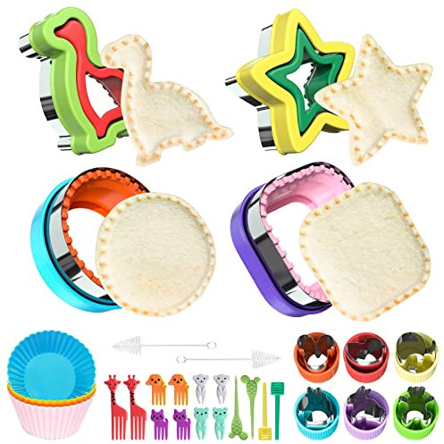 Sandwichschneider und Versiegler für Kinder, 30-stuk Sandwich-Ausstecher Gemüseausstecher Set, Ausstechformen Ausstecher Brot und Gemüse, Brotausstecher und versiegeler (30 Stück)