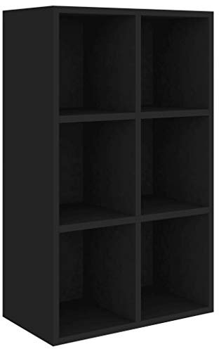 vidaXL Bücherregal Sideboard Standregal Büroregal Schwarz Regal 66×30×97,8 cm
