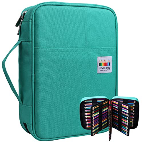 OVAKIA Große Kapazität Federmäppchen für 220 Bleistift wasserdichte Federtaschen Buntstifte Beutel Stiftemappe für Schule Büro Mädchen Jungen Einschulung Schulanfang