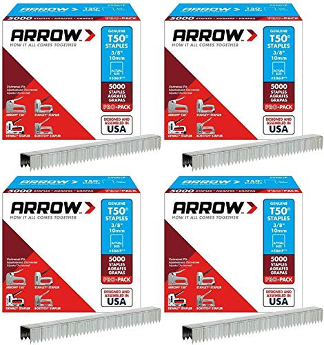 Arrow Fastener 506IP T50 Heftklammern, 0,95 cm, 5.000 Stück, 4 Stück