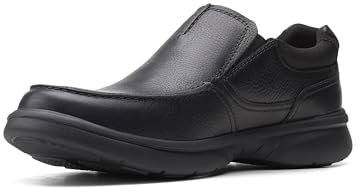 Clarks Bradley Free, Mocasín Hombre, Black Leather, 47 EU