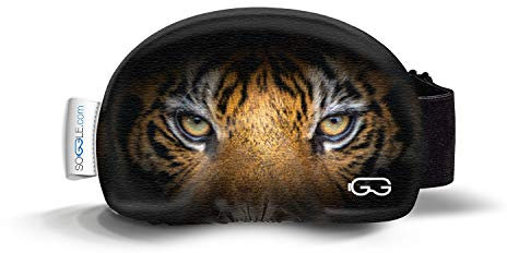Soggle Ski Protective Microfibre Cover for Ski Goggles (One Size), Colour: Eyes Tiger