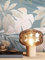 NEWROOM carta da parati Azzurre Lucido Chiaro Tessuto non Tessuto - Tropicale Grigio Beige Giungla Foglie Floreale