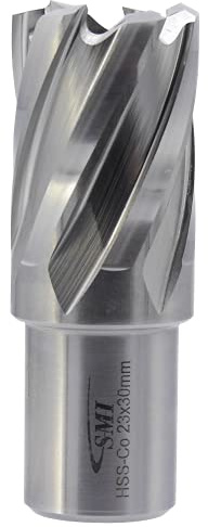 SMI HSS-E Cobalt Kernbohrer 23 mm Drm. Schnitttiefe 30 mm, Aufnahme 19 mm Weldonschaft