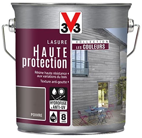V33 Lasure haute protection, Les couleurs, Poivre 2,5L