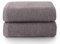 Top Towel - Plus - Große Badetücher - Badezimmerhandtücher - 2 Hand- oder Waschbeckenhandtücher - 50x100 cm - 100 % Baumwolle - Grau