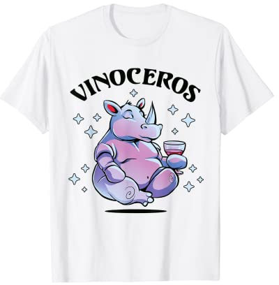 Vinoceros Nashorn Wein Weintrinker Weinglas Rotwein Yoga T-Shirt