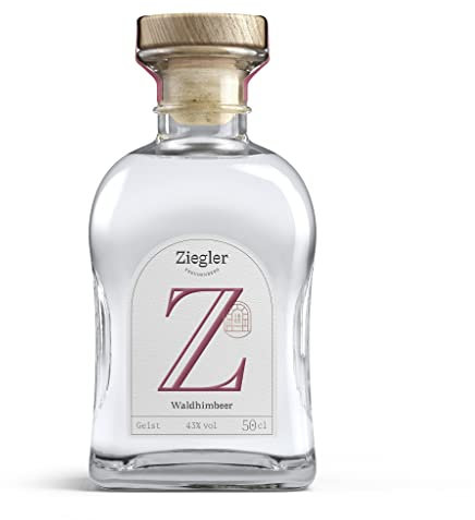 Ziegler Alter Waldhimbeer Geist 43% (1x 0,5l) - Intensiver Himbeergeist mit feiner Fruchtnote