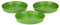 Hum Flowerpots Pack of 3 Saucers, Sturdy Drip Trays, Choice of Size and Colour, for Outdoor/Indoor Plant Pots - 19cm Green