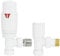 Warmehaus Thermostatic Radiator Valve 15mm Angled Radiator TRV + Lockshield for Heated Towel Rail Radiator White
