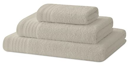 Degrees home - Serviettes de Bain - Ensemble de Serviettes - Serviette de Douche, Serviette de Toilette et Serviette de Bidet - 100% Coton - 480 g/m2 - Beige TPR4B