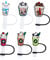 SAVITA 6pcs Straw Cover Caps, Reusable Straw Covers Cap Cute Silicone Straw Tips Cover for 7-8mm Drinking Straw Cute Cartoon Pattern Straw Toppers (B33017)