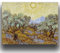 Vincent Van Gogh Leinwandbild – Olivenbäume mit gelbem Himmel und Sonne Poster – weltweit berühmteste Ölgemälde-Kollektion – Leinwand-Wanddekoration für Schlafzimmer, ungerahmt (30 x 40 cm)