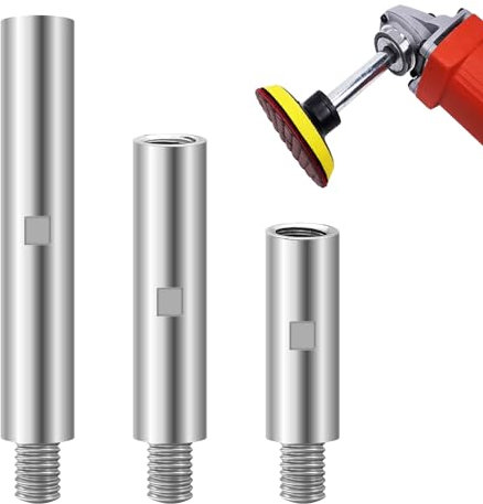 Piuluvor® 3 Stück Winkelschleifer Verlängerung M14 Verlängerung Schaft Poliermaschine Verlängerung 75mm/100mm/140mm Rotationsverlängerungswelle Winkelschleifer Verlängerungsstange