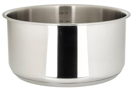 Sitram 715014 Casseruola in acciaio inox rimovibile gamma SITRAMOVIBLE ARPEGE Ø 20 cm H 10 cm – con marcatura litri – tutti i piani cottura inclusa induzione – venduto senza manico