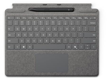 Microsoft Tastiera Surface Pro 13 Keyboard con Slim Pen - Platino
