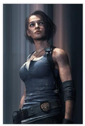 NWGACS Leinwandposter Resident Evil Jill Valentine 5.1 cm, Schlafzimmerdekoration, Sportlandschaft, Büro, Raumdekoration, Geschenk, ungerahmt, 50 x 75 cm