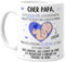 Cupdarling® Mug Futur Papa Personnalisé - Cher Papa, Cette Fête Des Pères Je Suis Dans Le Ventre De Maman - Tasse Cadeau 330 mL en Céramique
