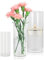Glasvase Zylinder 3er Set – Klare Glasvasen Rund (Ø6.5×15cm, Ø8.5×20cm, Ø9.5×25cm) für Tischdeko, Blumen, Stumpenkerzen – Moderne Vasen Deko für Wohnzimmer, Hochzeit, Esstisch, Büro (A)