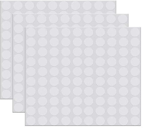 WeddHuis 300 pièces Points de Colle Double Face, Amovible sans Traces, Autocollantes Points Arrière Dots, pastilles Rond pour Bricolage, Travaux Manuels (Transparent)