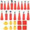 26 in 1 Kit di Beccuccio Silicone per Calafataggio, Ugello in Gomma Riutilizzabile per Calafataggio Applicatore Attrezzi, Beccucci Silicone Ugelli in Acciaio Inossidabile per Sigillare Fessure