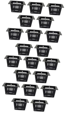 MOBUTOFU 20 STK Pflanzennetztöpfe saatstreuer pflanzgefäße pflanzplane ösch Noir Wurzelanbau Netztöpfe Pflanzen zimmerpflanzen Kulturtopf ohne Erde Wurzelwerkzeug für grüne Pflanzen Black