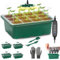 XPJBKC Semenzaio Germinazione, 5 Pezzi Germinatore per Semi, Kit Germinazione Semi con Luci per Piante, Guanto e Timer di Luminosità Regolabile, Mini Serra Propagatore Vaschette Per Semina