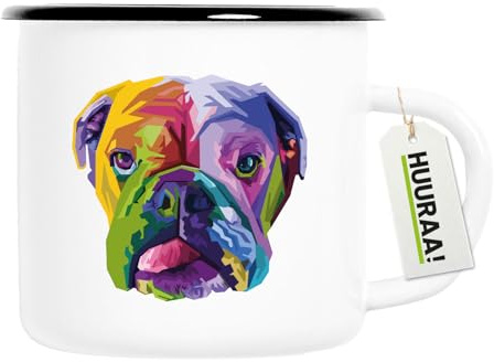 Huuraa Bouledogue anglais tasse en émail