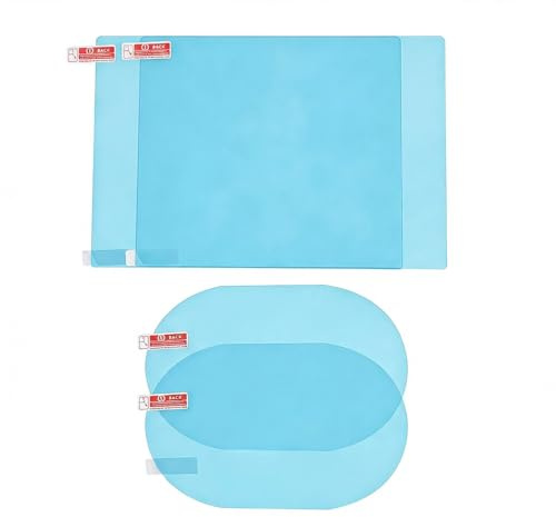 4 Stk Transparente Ovale Auto Rückspiegel Wasserdichte Folien Rechteckige Wasserdichte Anti-Fog Auto Spiegel Fenster Schutz Aufkleber Regendichte Folie Universal für Bus LKW