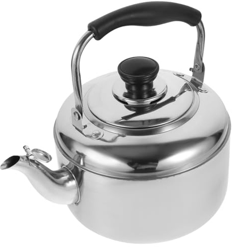 COLLBATH Edelstahl Sound Wasserkocher 2L mit Verbrühungsschutzgriff Geeignet für Gasherd Offene Flamme Küche Effizienter Herd Wasserkessel für Tee und Kaffee