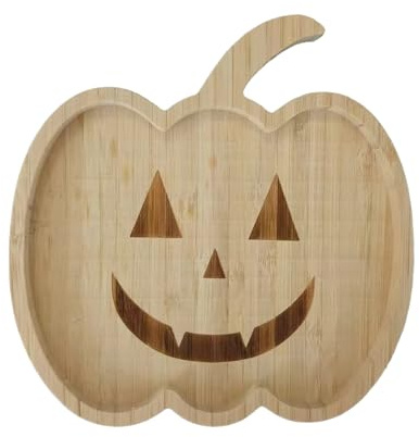 Piatti in legno massello, vassoio decorativo in legno da 200 g, piatto da portata per Halloween, vassoio in materiale di pino, forniture per porzioni in legno di carne, salumi, pane, per casa, cucina