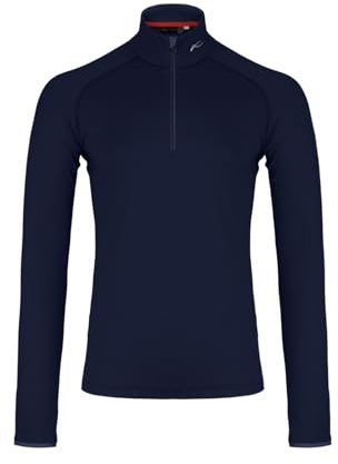 KJUS Feel Midlayer Half-Tip Herren Skipulli | wärmeisolierung an kalten Tagen, trockenes Hautgefühl bei Aktivität, schutz vor Wind, atmungsaktiv bei Aktivität