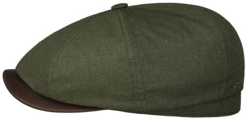 Stetson Hatteras Schirmmütze Waxed UV-Schutz 40 wasserabweisend Herren Frühling Sommer Oliv L (58-59 cm)