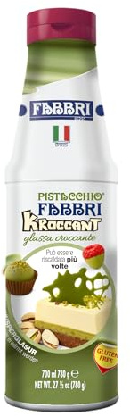 Fabbri Topping Kroccant al Pistacchio 780g, Termosensibile Si trasforma a Contatto col Freddo