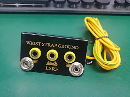 YDuupxe L-förmiger Antistatischer Steckdosen-Erdungsstecker, PVC-Material, ESD-Armband mit Doppelanschluss, 1,5 M Länge für Elektronik-Arbeitsplätze (Sortierte Farbe)