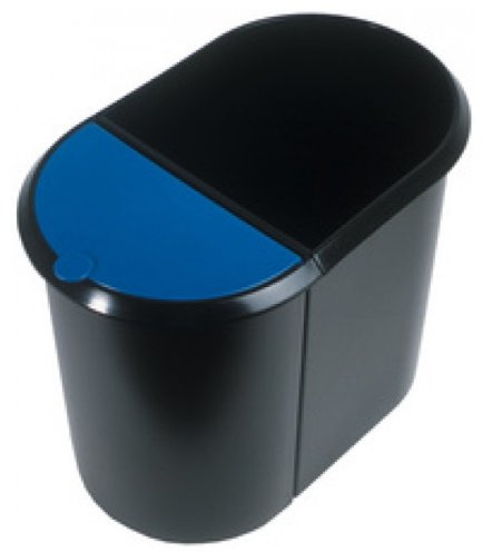 helit h7360325 de sécurité Corbeille à papier en plastique 13 l Bleu