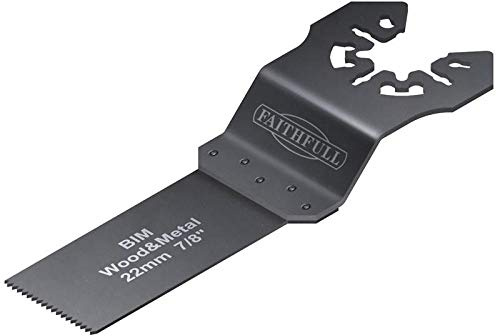 Faithfull FAIMFWM22B Flush Cut Wood-Metal Blade 22mm Bi-M Pack of 5