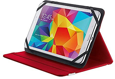 Trust Primo Housse Universelle avec Support pour Tablettes 7-8 Pouces - Rouge