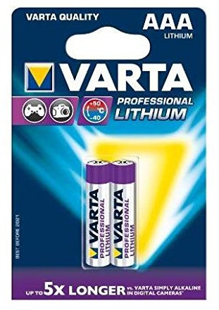 VARTA Lot de 3 Blisters de 2 Piles Lithium Professional Lithium Micro (AAA) LR03 1,5V