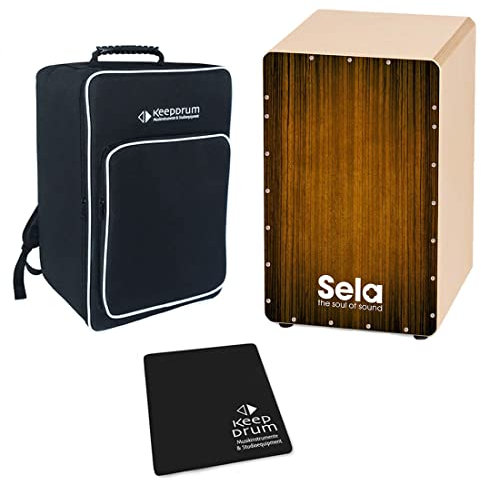 Sela SE051 Varios Brown Cajon + keepdrum Tasche + Sitzpad