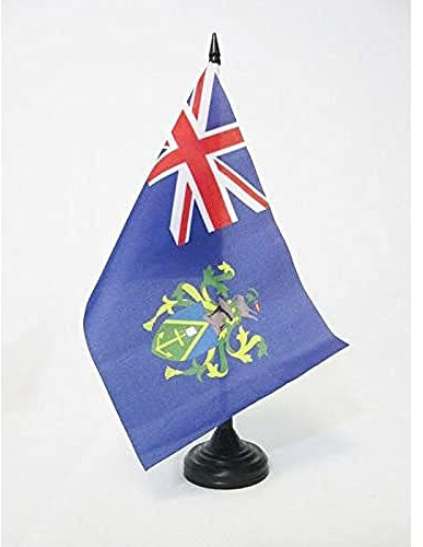 AZ FLAG - Tischflagge Pitcairninseln - 21x14 cm - Pitcairn Islands Tischfahne 14 x 21 Cm - Flaggen