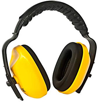 Casque Anti Bruit Protection Auditive Compact avec Bandeau Ajustable pour Enfants et Adultes, Réduction du bruit SNR 25,5 dB Normes CE EN 352-1, Dormir, Etudier, Concert,Voyager, jardinage - Jaune