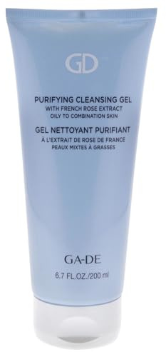 GA-DE Purifying Cleansing Gel - Formulated for Oily to Combination Skin - Enriched with French Rose, Plumeria, Sage, Grapefruit and Vitamins - 6.7 oz