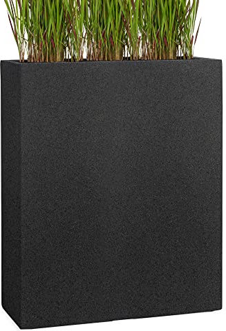 Pflanzwerk® Pot de Fleur Divider Jardinière Granit Anthracite 72x60x25cm *Résistant au Gel* *Protection UV* *Qualité européenne*