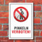 Schild Pinkeln verboten urinieren pissen 3mm Alu-Verbund, 300 x 200 mm