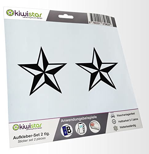 - 2X Kennzeichenaufkleber - Nautischer Stern - Autoaufkleber - Evolution Charles Darwin Aufkleber für Auto, Laptop, Fahrrad, LKW, Motorrad Mehrfarbig JDM Decal Racing