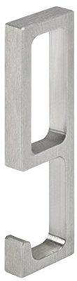 Gedotec Einhängehaken für Schrankstange eckig - NANO | Schrank-Haken Edelstahl rostfrei | Kleiderhaken zum einhängen in Möbelrohr 25 x 10 mm | 1 Stück - Kleider-Aufhänger für Schrank & Garderobe