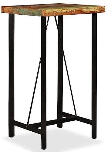 vidaXL Bartisch Bartresen Theke Stehtisch Tresentisch Küchentisch Bistrotisch Loungetisch Esstisch Tisch Recyceltes Massivholz 60x60x107cm