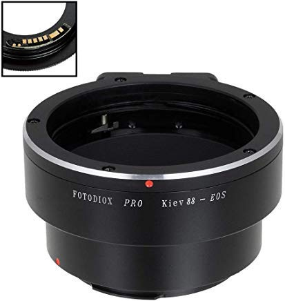 Fotodiox Pro Lens Mount Adapter Compatible with Kiev 88 SLR Lens on Canon EOS (EF, EF-S) Mount D/SLR Camera Body - with Gen10 Focus Confirmation Chip