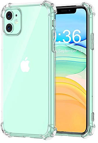 Coque Anti-Shock pour iPhone 11, TPU Transparent en Silicone Antichoc